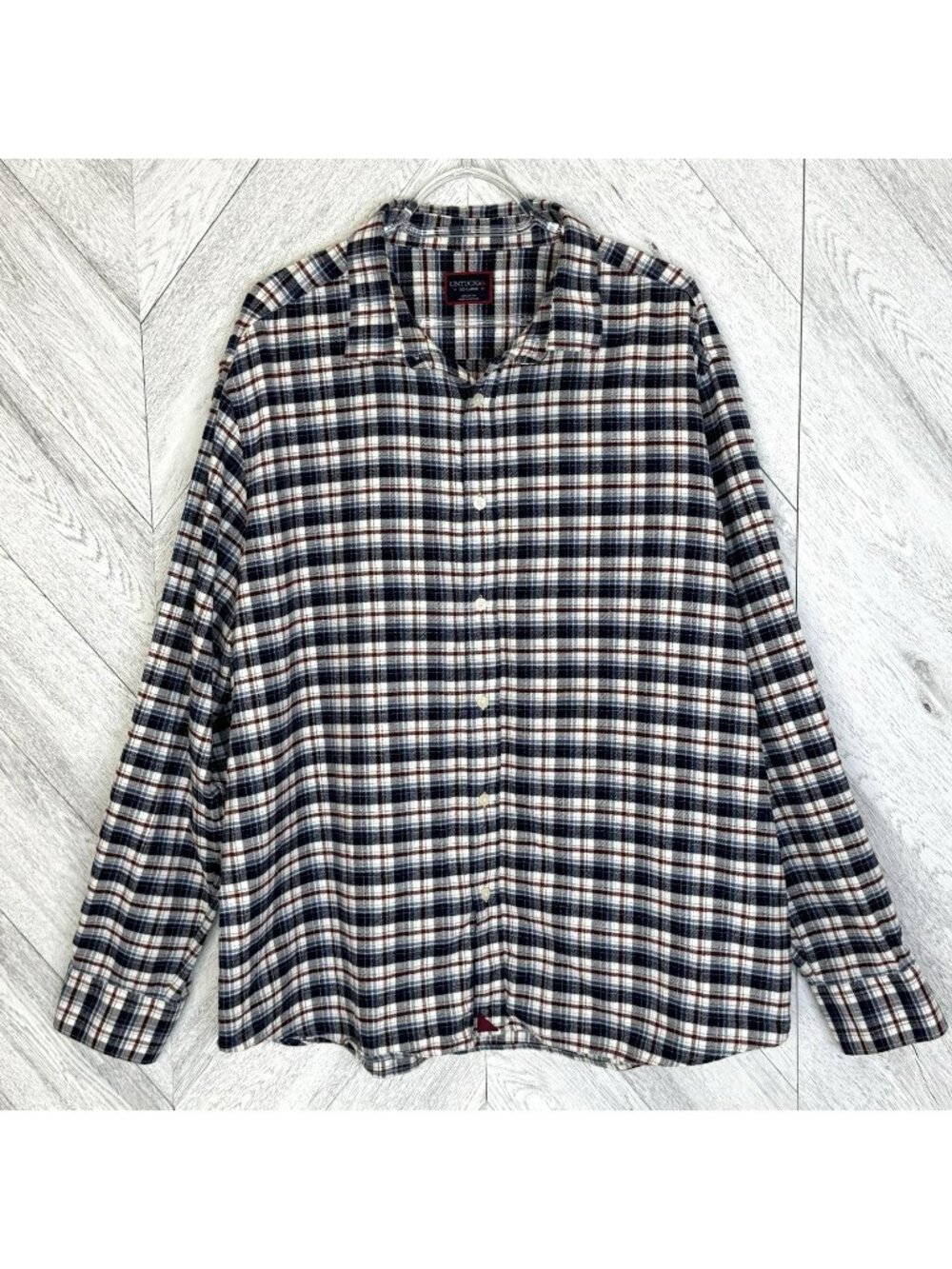 UNTUCKit Kaesler Flannel Plaid Shirt Mens XXL 2XL Long Sleeve 100% Cotton